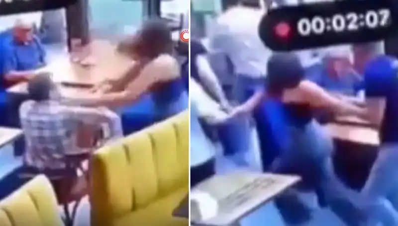 Garsona Tokat Atan Müşteriye Rest: Tekme Tokat Linci!