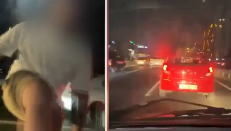Trafik Magandasının Tehlikeli Davranışları Kameraya Yansıdı
